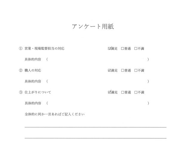 内装工事（洗面化粧台工事）お客様の声