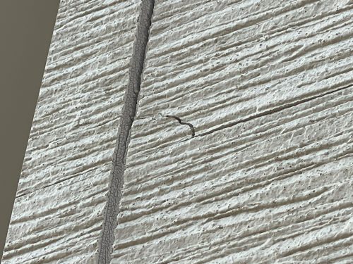 瀬戸市の住宅で外壁にひび割れが発生している状態