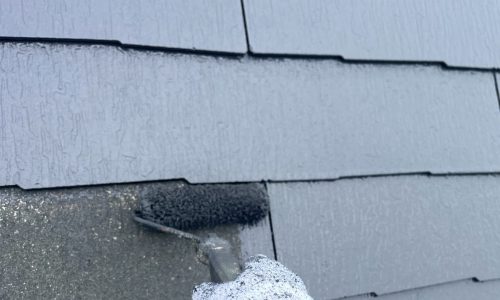 日進市 屋根塗装 中塗り