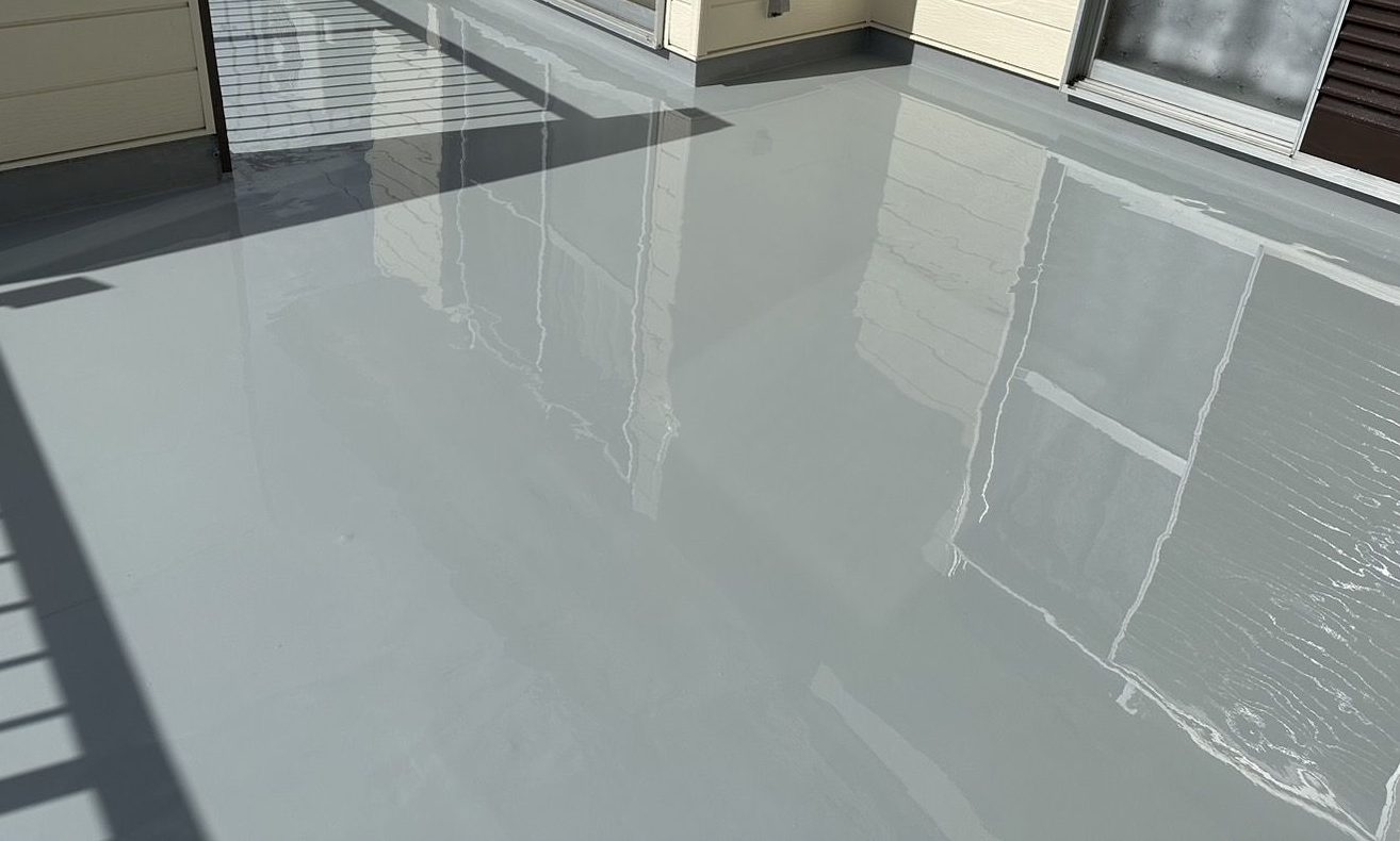 ベランダ 施工後 ウレタン防水通気緩衝工法