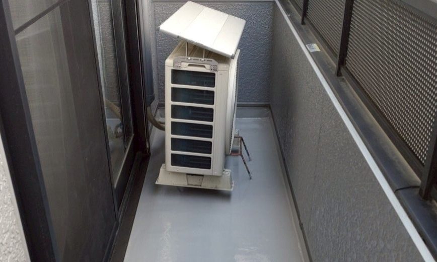 ベランダ防水 ウレタン防水通気緩衝工法　施工後