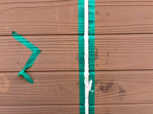 瀬戸市　外壁塗装　コーキング　打設