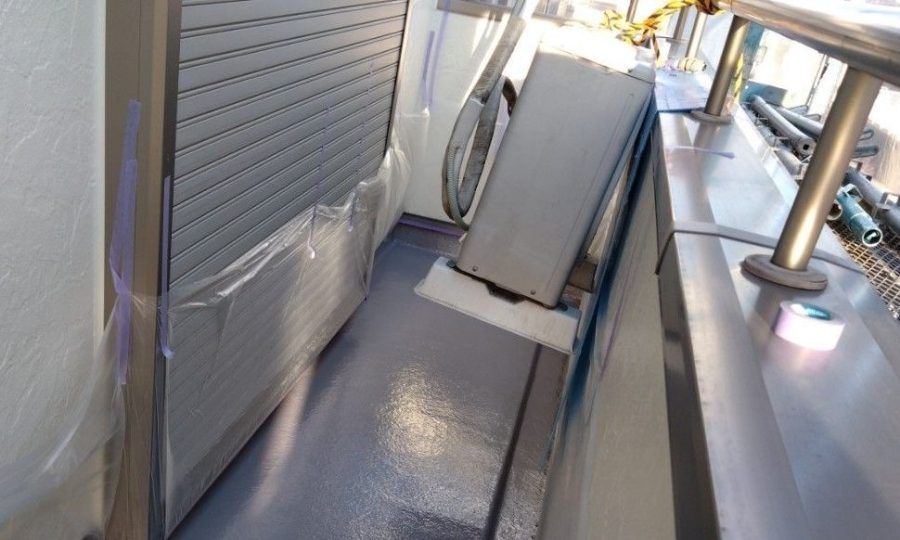 名古屋市　ベランダ防水　施工後　FRP防水