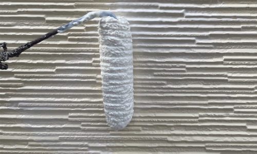 外壁塗装クリヤー　施工中