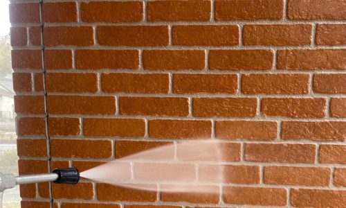 外壁タイル調 高圧洗浄　