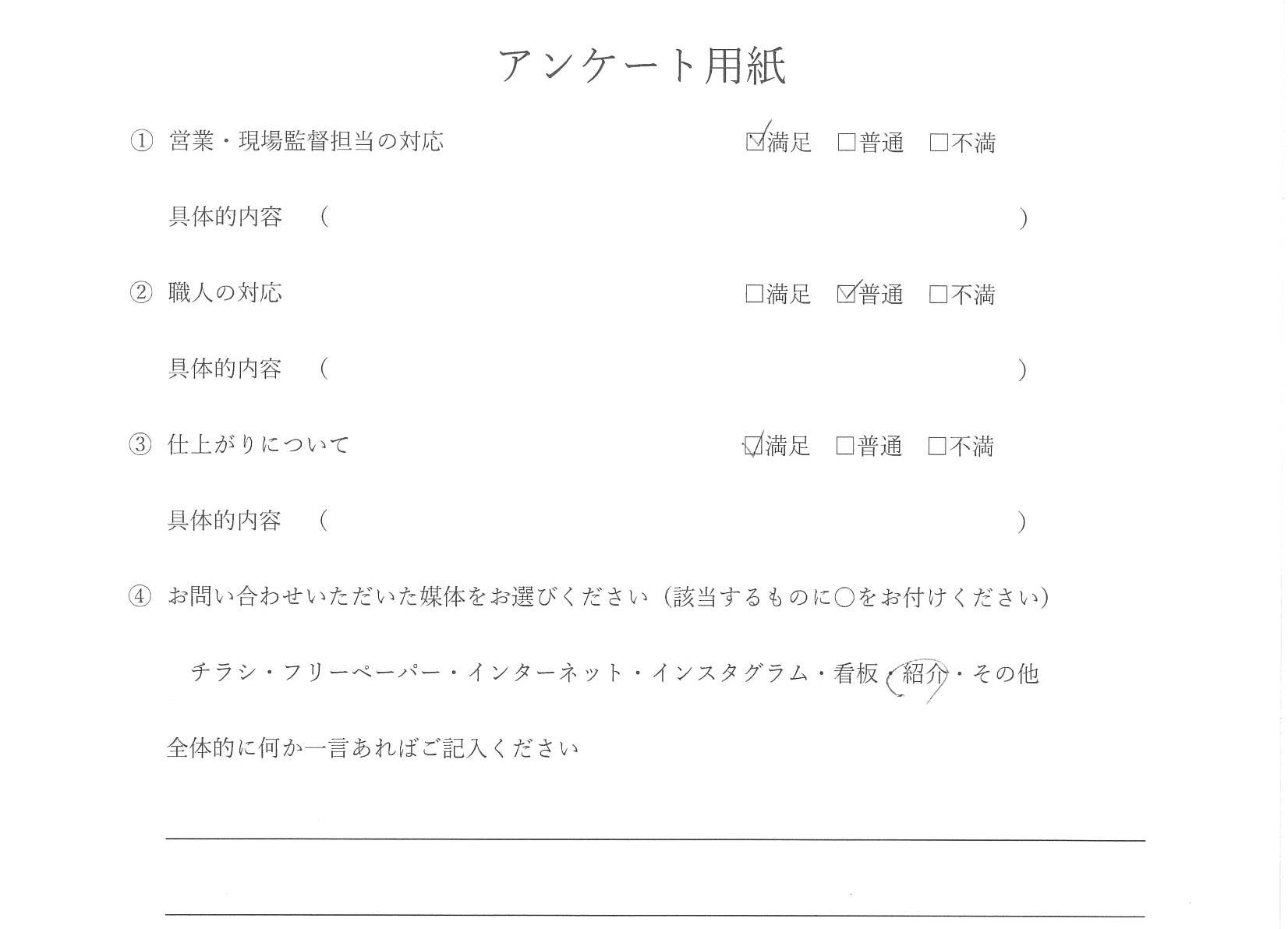 外壁塗装・ベランダ防水工事 お客様の声