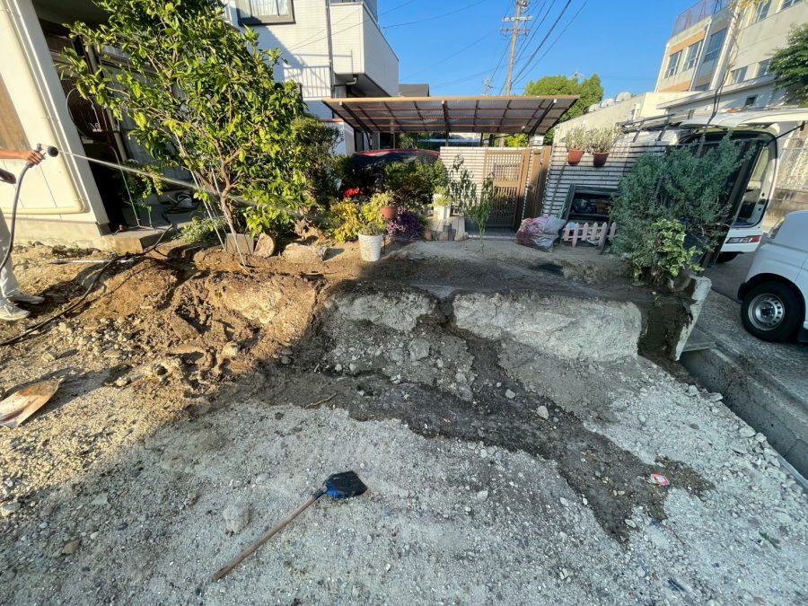 フェンス取付工事施工前