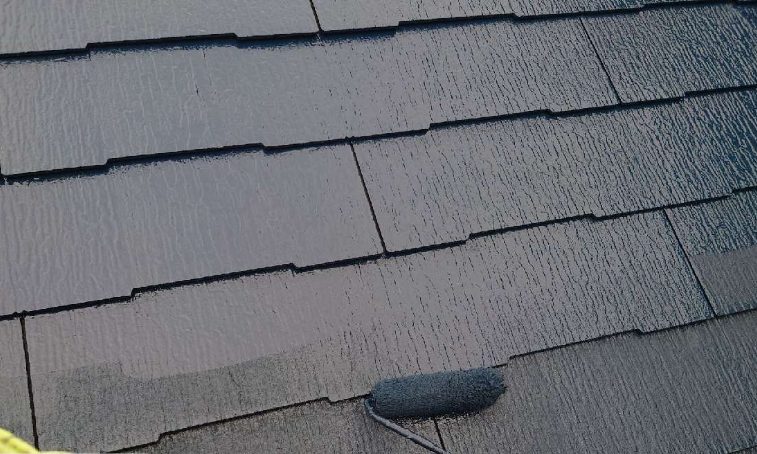 屋根塗装 上塗り2回目