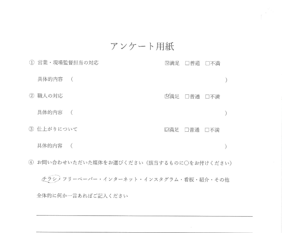 ベランダ腰壁板金・ベランダ防水・笠木工事　お客様の声