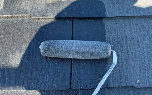 屋根下塗り2回目