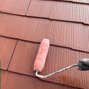 屋根下塗り2回目