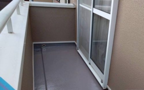 ベランダ防水トップコート施工後