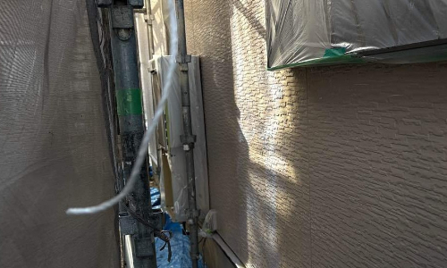 外壁塗装 クリヤー上塗り