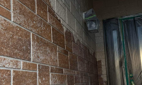 外壁塗装 タイル調 中塗り