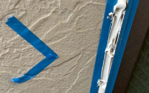 サッシシール打設