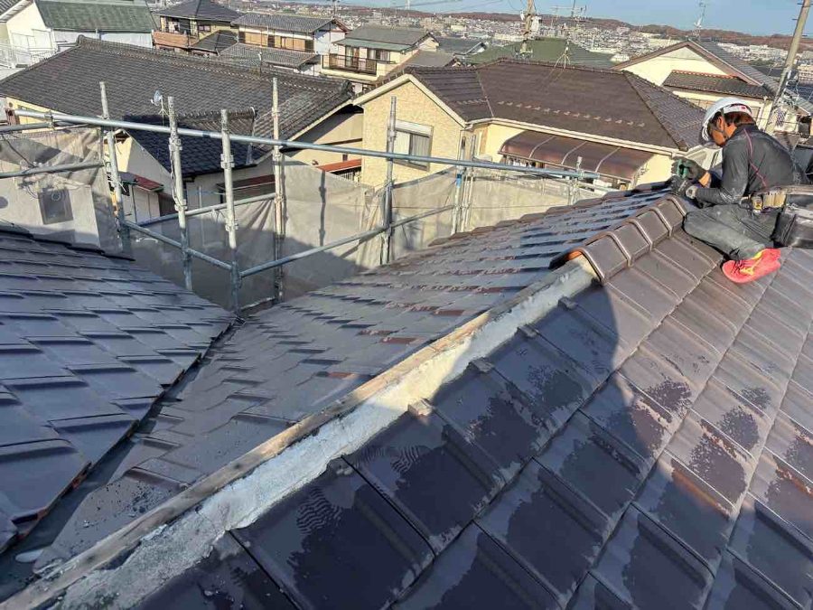 屋根漆喰 ハイロール 施工前