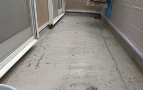 ベランダ防水脱脂