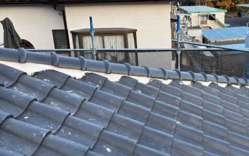 屋根漆喰工事施工後