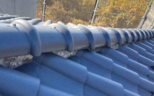 屋根漆喰工事施工前