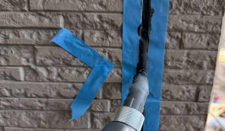 シーリング シール材打設 施工中