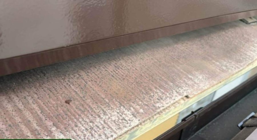 玄関上の屋根部分塗装 施工前