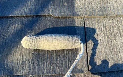 屋根下塗り1回目