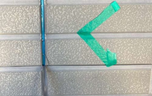 既存シール撤去