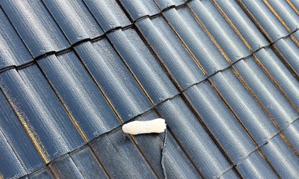 屋根塗装 下塗り1 回目 施工中