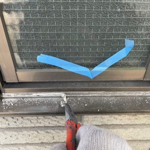 面台シーリング撤去