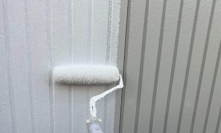 外壁塗装 下塗り2回目 施工中