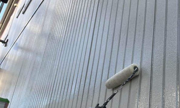 外壁塗装 下塗り1回目 施工中
