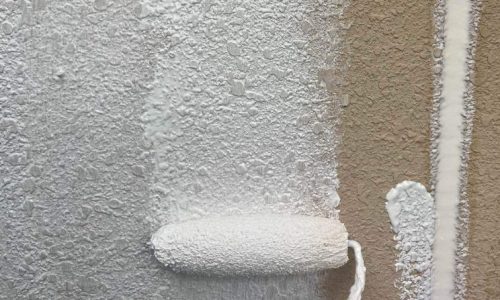 外壁塗装 下塗り 施工中