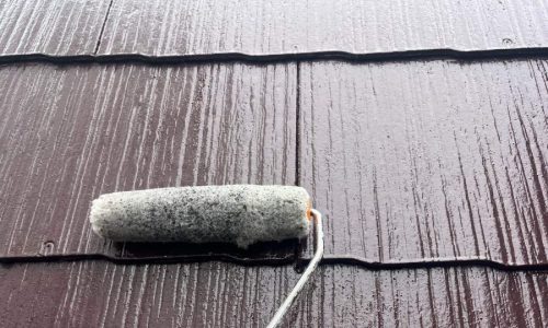 屋根塗装 下塗り2回目 施工中