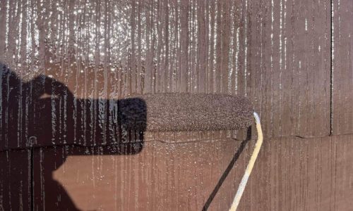 屋根塗装 上塗り2回目 施工中