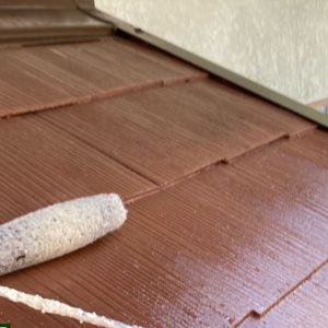 屋根下塗り2回目