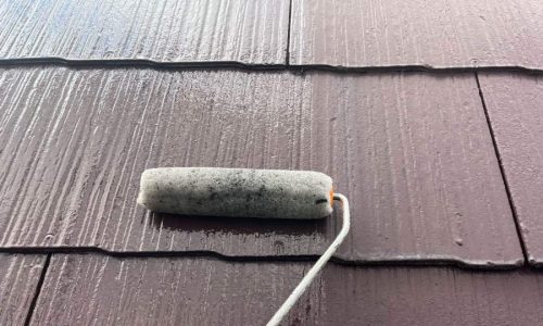 屋根塗装 下塗り1回目 施工中