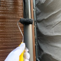 雨樋塗装工事作業