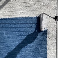 外壁防水工事塗り替え作業