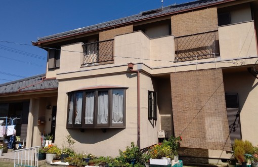 外壁塗装前モルタル