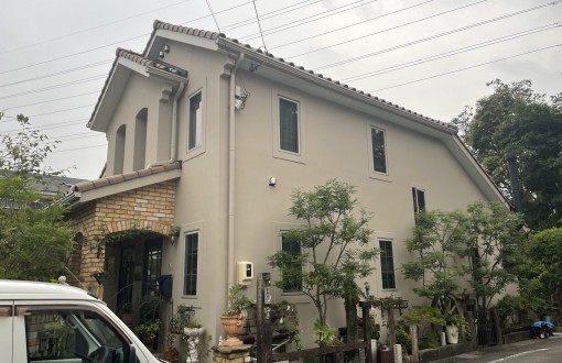 外壁塗装後ビーズコート無機