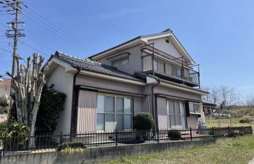 外壁塗装前モルタル（吹き付けリシン）トタン