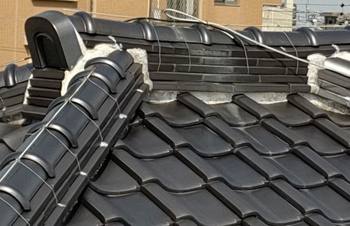 漆喰工事前モルタル