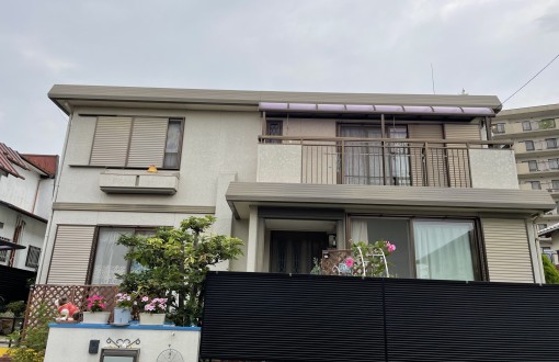 外壁屋根塗装前サイディングボード