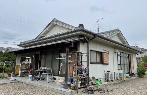 外壁塗装前モルタル