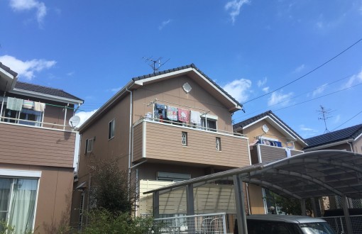 外壁塗装前窯業系サイディングボード吹付リシン