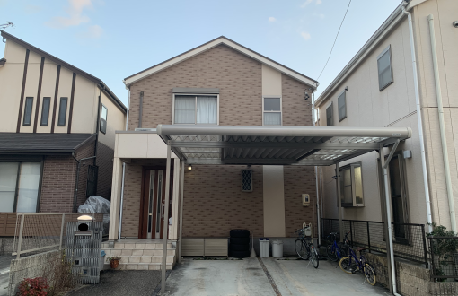 外壁屋根塗装前サイディングボード