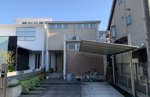 外壁屋根塗装前サイディングボード