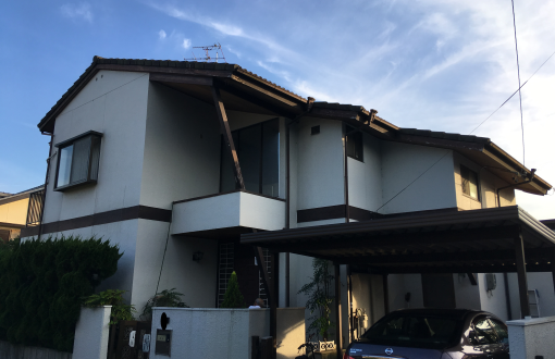 外壁塗装前モルタル