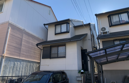 外壁屋根塗装前サイディングボード