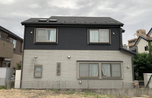 外壁屋根塗装前サイディングボード